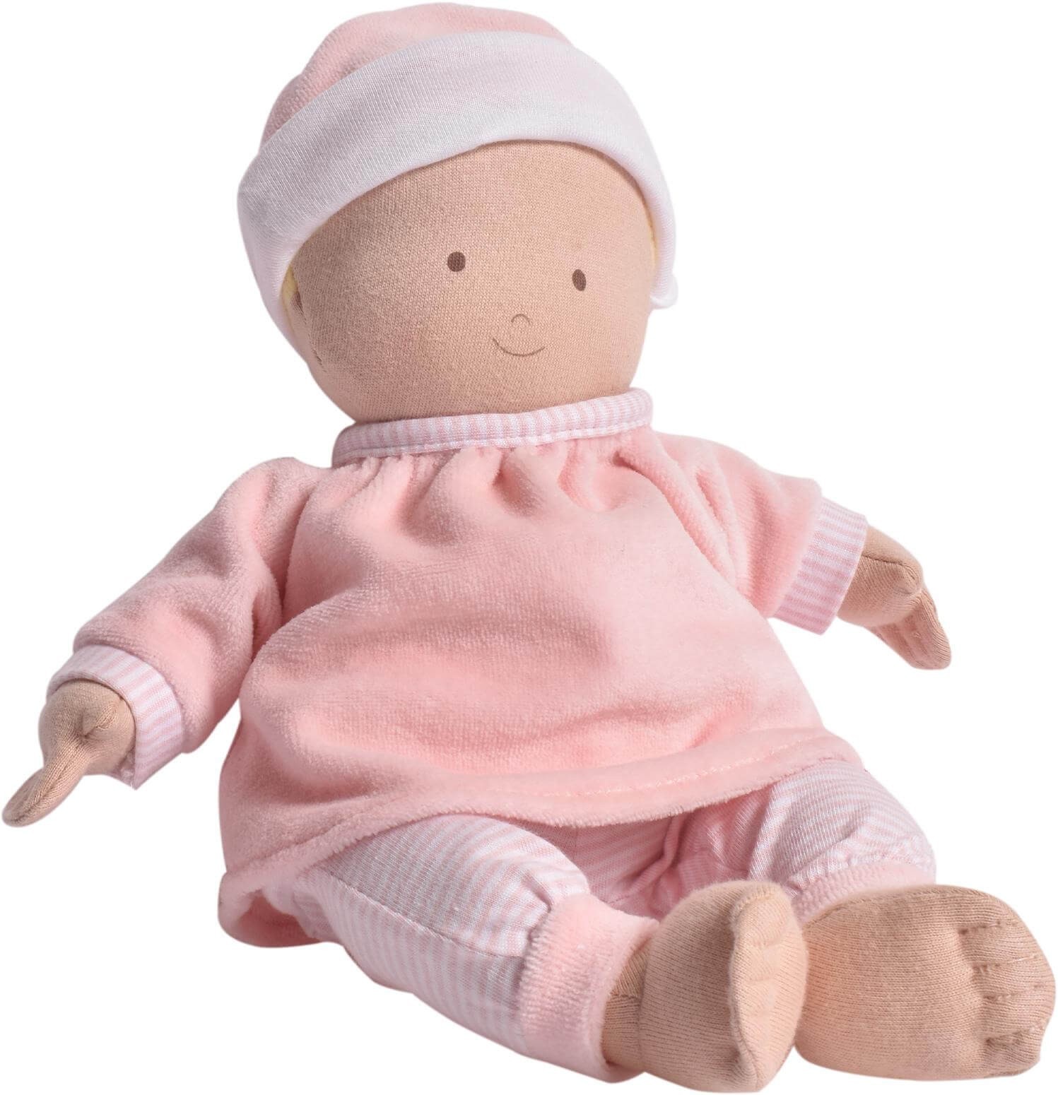 BABY GIRL SOFT BODIED MY FIRST RAG DOLL - SUITABLE FROM BIRTH - GREAT GIFT *NEW*