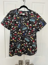 Disney Mickey And Minnie Gray Scrub Top. It All Started With A Mouse. XL/XG.
