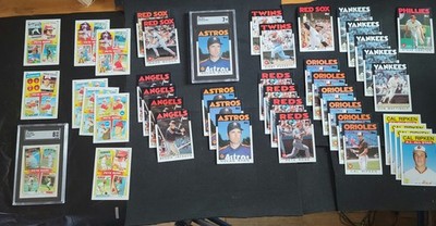 1986 Topps HOF Lot 45 Ryan ROSE Ripken Puckett Centered Nice Edge+ SGC Ryan Rose