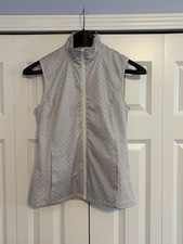 Lady Hagen Full Zip Vest Womens Gray White Golf Vest size Small