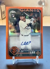 2024 Topps Chrome - Rookie Autographs Jung-Hoo Lee #RA-JHL Orange Refractor /25