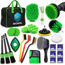 26 PCs Car Detailing Kit Interior  Exterior   Car Wash Brush Kit with Drill