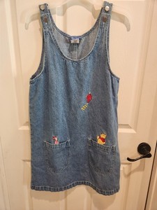 winnie the pooh denim dress (S) Winnie The Pooh Denim Overall Dress