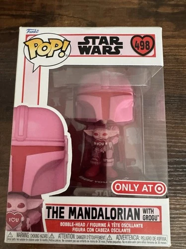 Funko Pop Star Wars The Mandalorian With Grogu #498 Valentine's Target Exclusive
