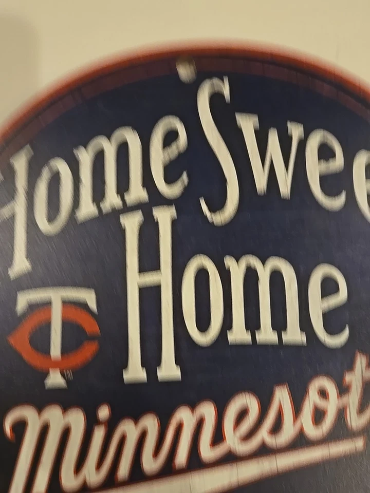 Minnesota Twins Wincraft 11" x  10" Wooden "Home Sweet Home" Sign NEW! RARE MLB - Image 4 of 4