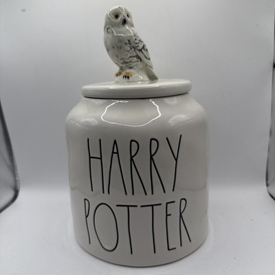 Rae Dunn Harry Potter Hedwig Owl Pottery Canister Cookie Treat Jar