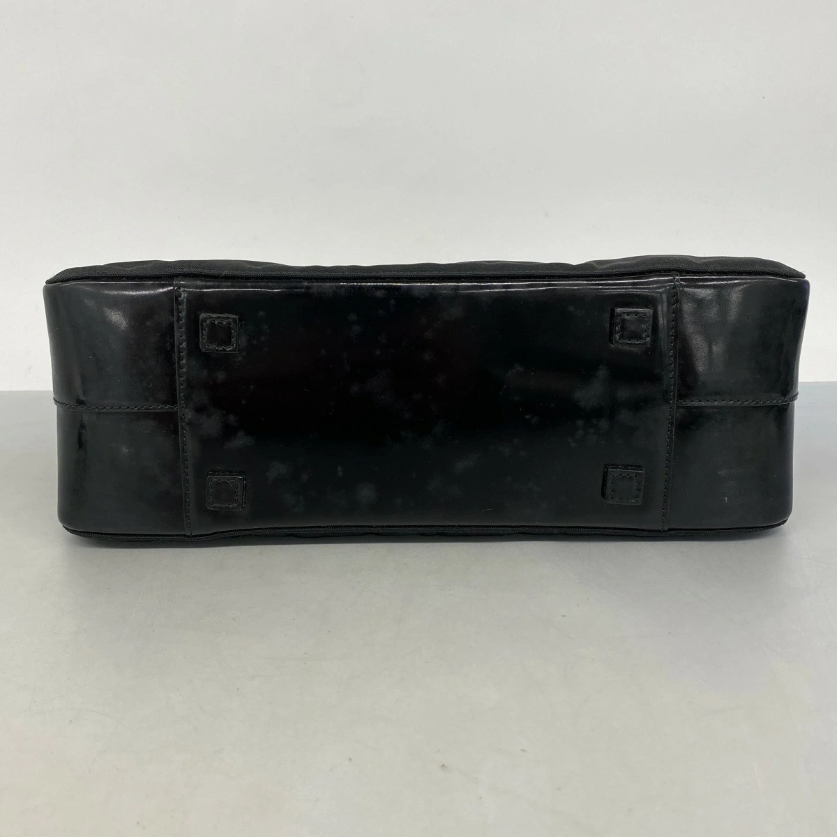 Gucci Bamboo Nylon 2way Handbag Black Silver Hardware thumbnail 3