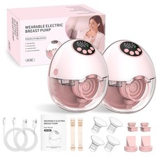 2Pack Hands Free Breast Pump - Wearable Breast Pumps with 4 Modes 12 Levels, ...