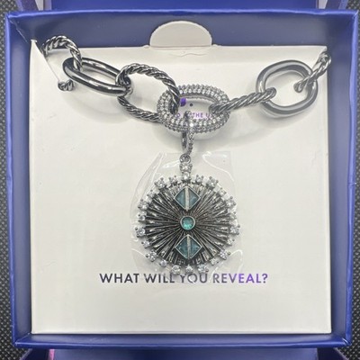 Bomb Party  Siren Strangest Tides Paraiba Tourmaline Pendant Hematite (208)