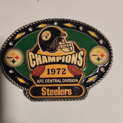 Steelers 1972 AFC Central Division Champions Belt Buckle Western Americana