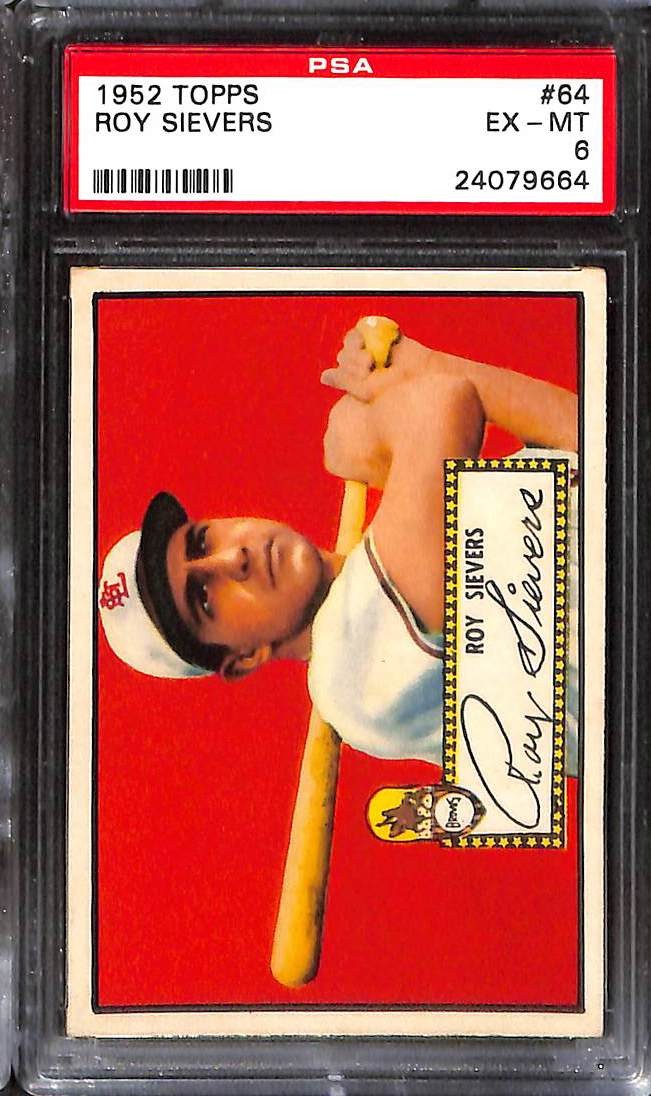 1952 Topps #64 ROY SIEVERS PSA 6 EX-MT 24079664 