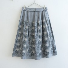 Mina Perhonen Tanpopo Embroidered Tuck Skirt Size 40