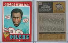 1971 Topps Football, #197 George Webster, Houston Oilers