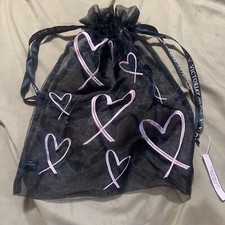 VICTORIA  S SECRET NWT Lingerie Bag Sheer Hearts