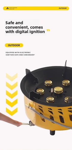 7-Core Camping Stove High-Power Gase Burner Windproof Stove Electronic ignition - Picture 18 of 28