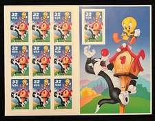 US-Scott #3204-Sylvester and Tweety-(10)-32 Cent Full Pane Stamp Sheet-(MNH)