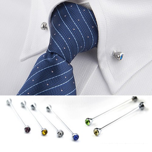 Men Shirt Tie Collar Pin Necktie Tie Clip Brooch Bar Men’s Jewelry