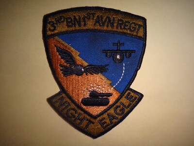 Vietnam War Patch US Army 3rd Battalion 1st AVIATION Regiment NIGHT EAGLE