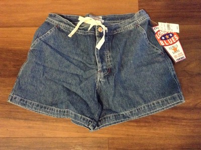 London Blues Junior 3 Cotton Flat Front Jean Shorts Blue Denim Ladies Summer New