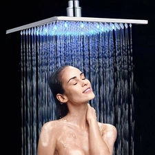 Chrome High pressure Shower Head 16 inch Square Rainfall Showerhead Combo Spray