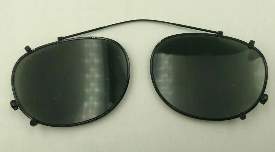 Gafas de sol vintage Bugle Boy bronce metal ovaladas con clip marcos de gafas Foto 4 de 4