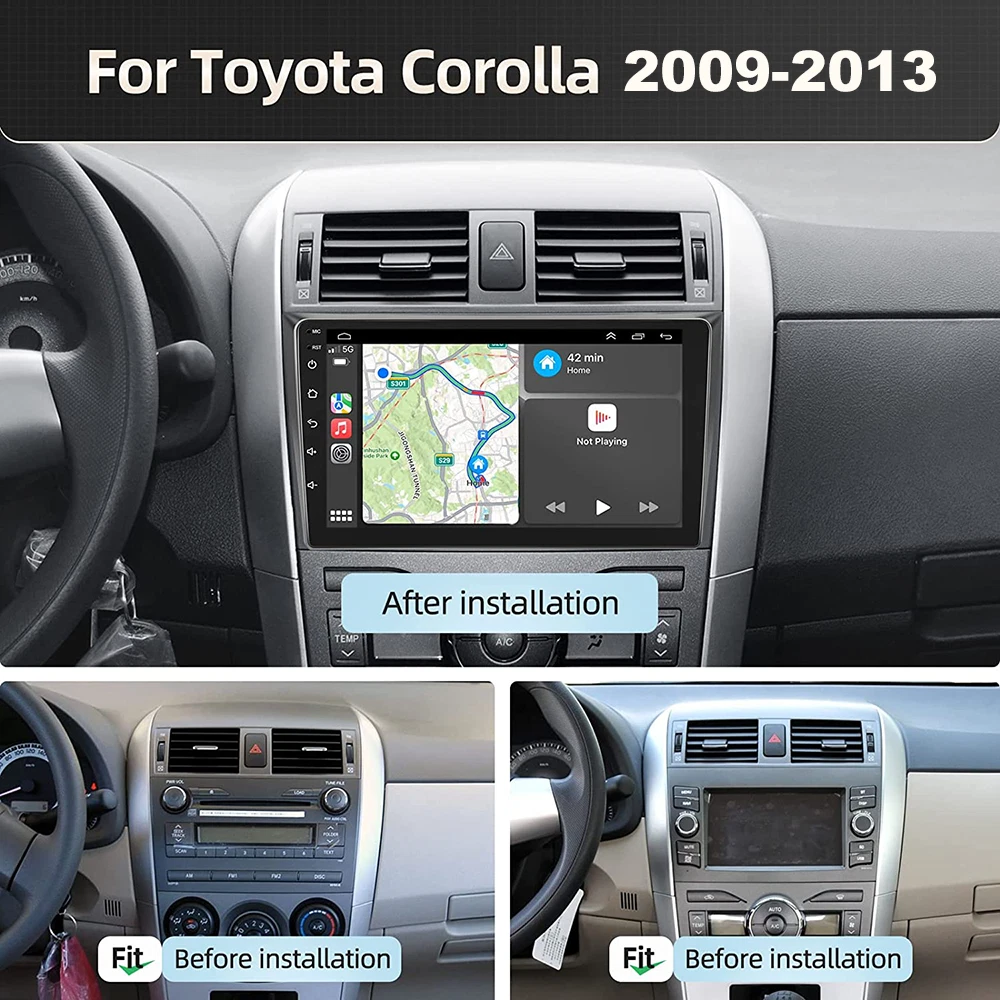 Apple Carplay For Toyota Corolla 2009-2013 Car Stereo Radio