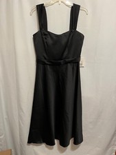 David's Bridal Little Black Dress Sz 10 NWT Tea Length Pocket(s)