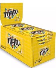 M&M's PEANUT Chocolate  BOX OF 24x45g SWEETS FRESH STOCK BEST OFFER.DATE:5/2026