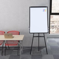 92*62cm Tripod Whiteboard Magnetic Standing Flip chart Easel Adjustable Height