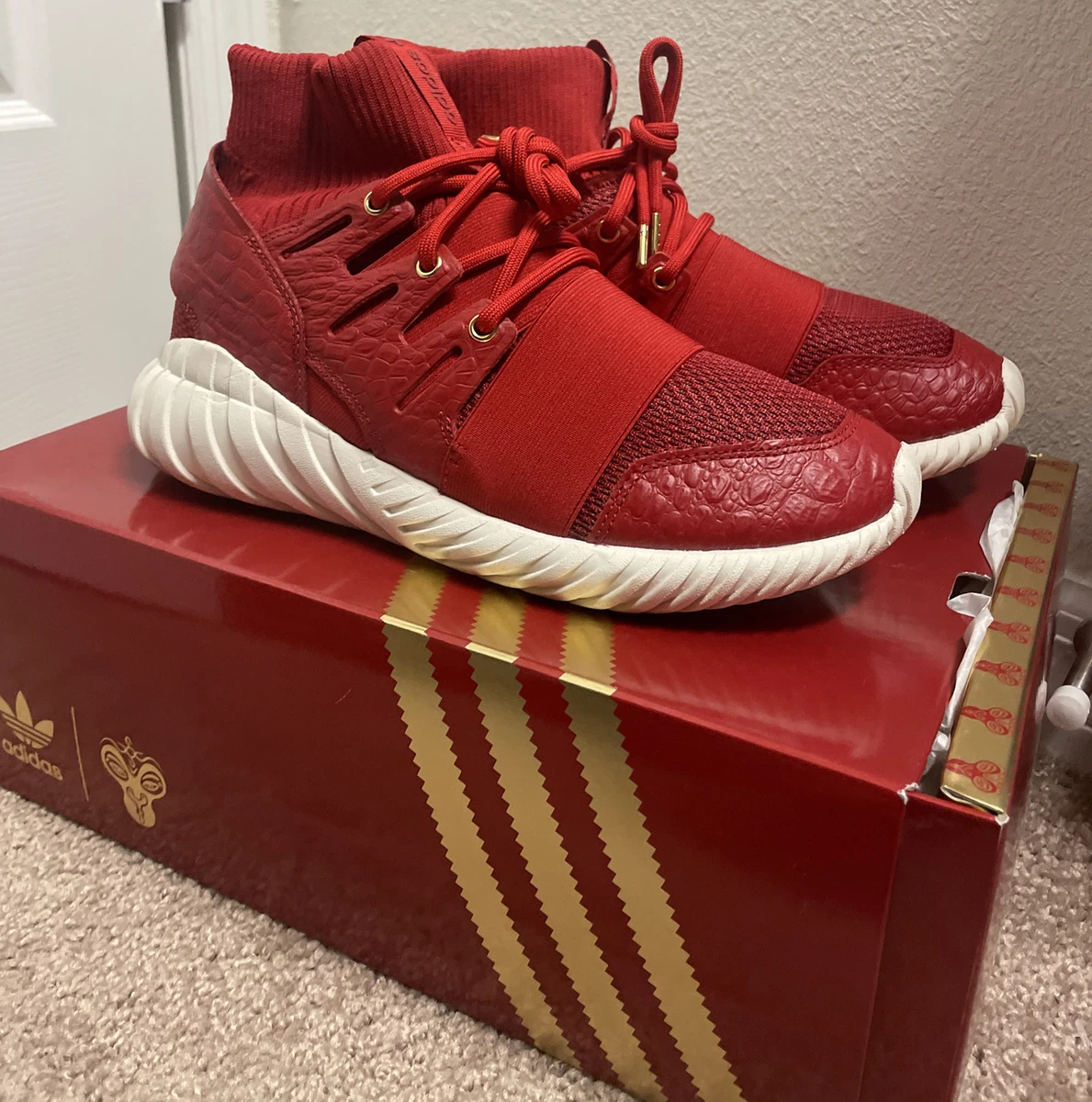 2015 Adidas Tubular Doom Chinese New Year Red/Gold Mens Size AQ2550 eBay