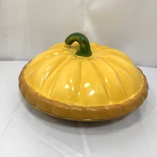 Pumpkin Pie Stoneware Dish Server And Cover By Over And Back  Autumn Bakeware