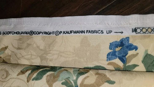 P. Kaufman Fabric Yellow Blue Floral 3 Yards 56” W Decorator Upholstery Fabric - Picture 5 of 5