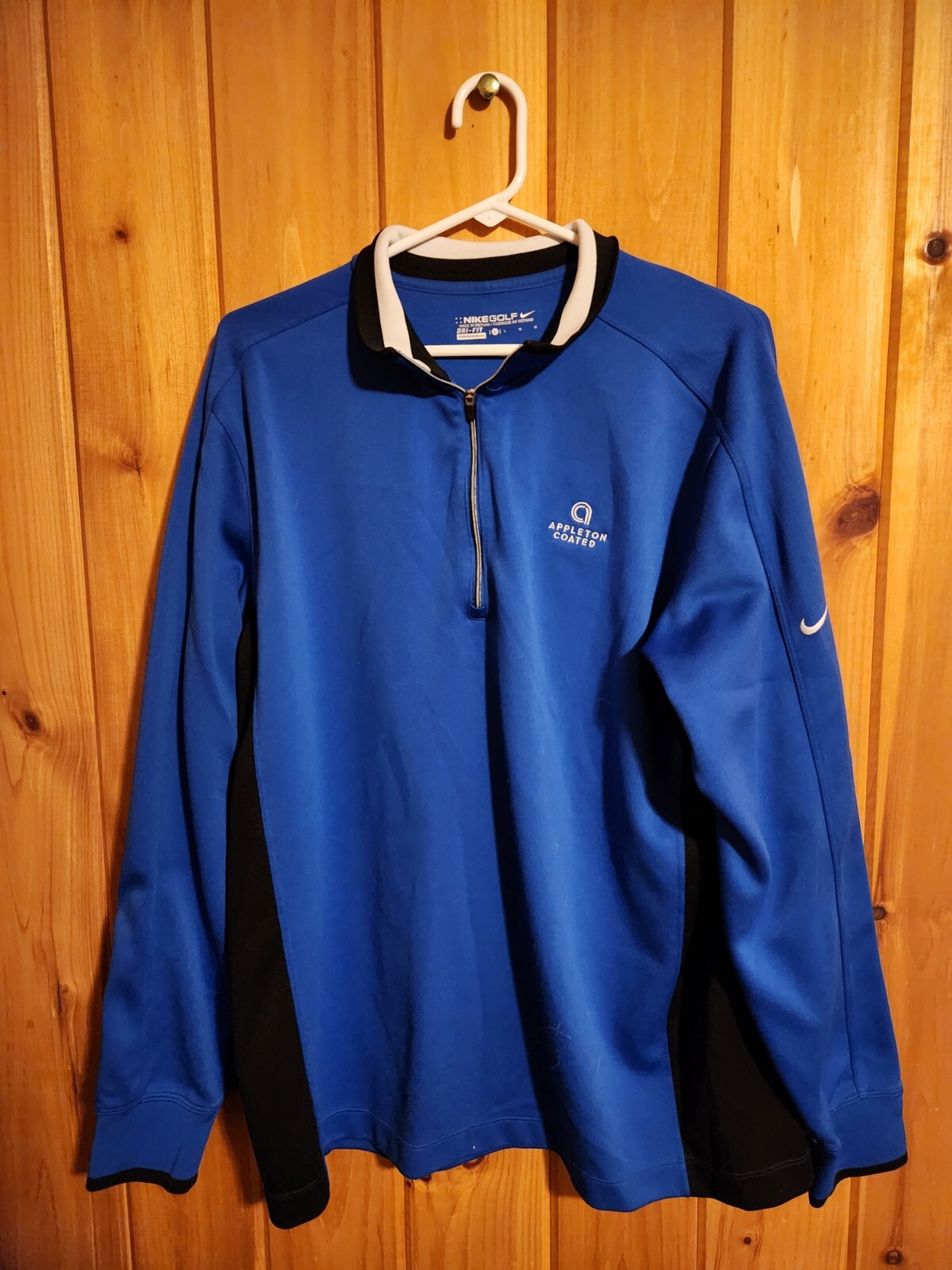 Nike Golf Dri-Fit 1/4 Zip Pullover Men's L Blue Long Sleeve- Shirt - Active Wear