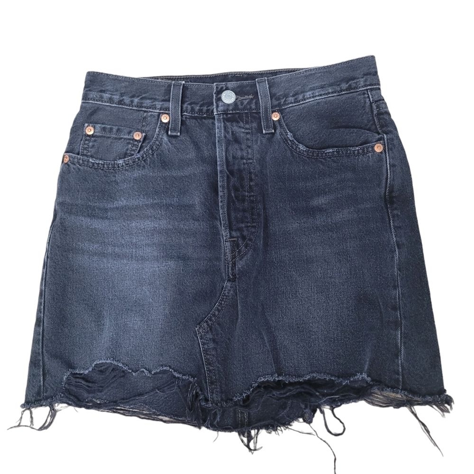 Levi’s Premium Button Fly Deconstructed Denim Min… - image 1