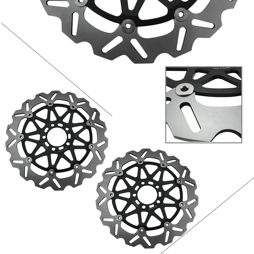 Front Brake Disc Rotors Pads for Kawasaki Ninja ZX12R 0003 /ZZR1200 02