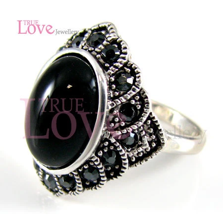 Swarovski black ring outlet