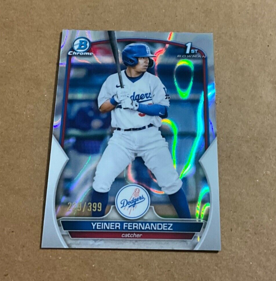 2023 Bowman Chrome BCP-138 Yeiner Fernandez 1st Lava Refractor /399 Dodgers