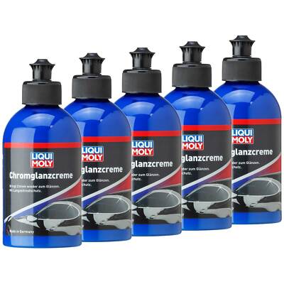 Chromglanzcreme Chrompflege LIQUI MOLY 5 X 250 ml Chrompolitur Chromreinigung 