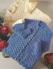 Baby, Boys and Girls Cardigan and Sweater Knitting Pattern 22-31" DK 1017