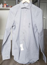 Calvin Klein 96 Cotton Long Sleeve Men's Shirt Med Slim MSRP 79