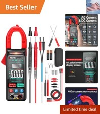Clamp Meter Multimeter Tester Auto Ranging TRMS 6000 Counts AC/DC Current Vol...