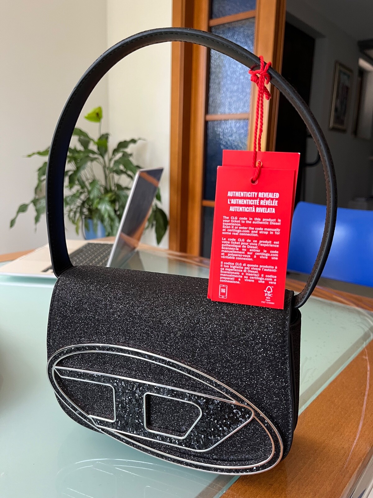 Diesel Borsa A Spalla 1Dr Diesel Borsa A Spalla in pelle 1DR nera