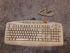 VTG Compaq Presario Wired Multimedia Keyboard SK-2700 Beige PS/2 - Tested Works!