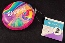 Tech Case - Earbuds Case - Hard Sides - Zipper - Cord Storage - Inspire Marble 