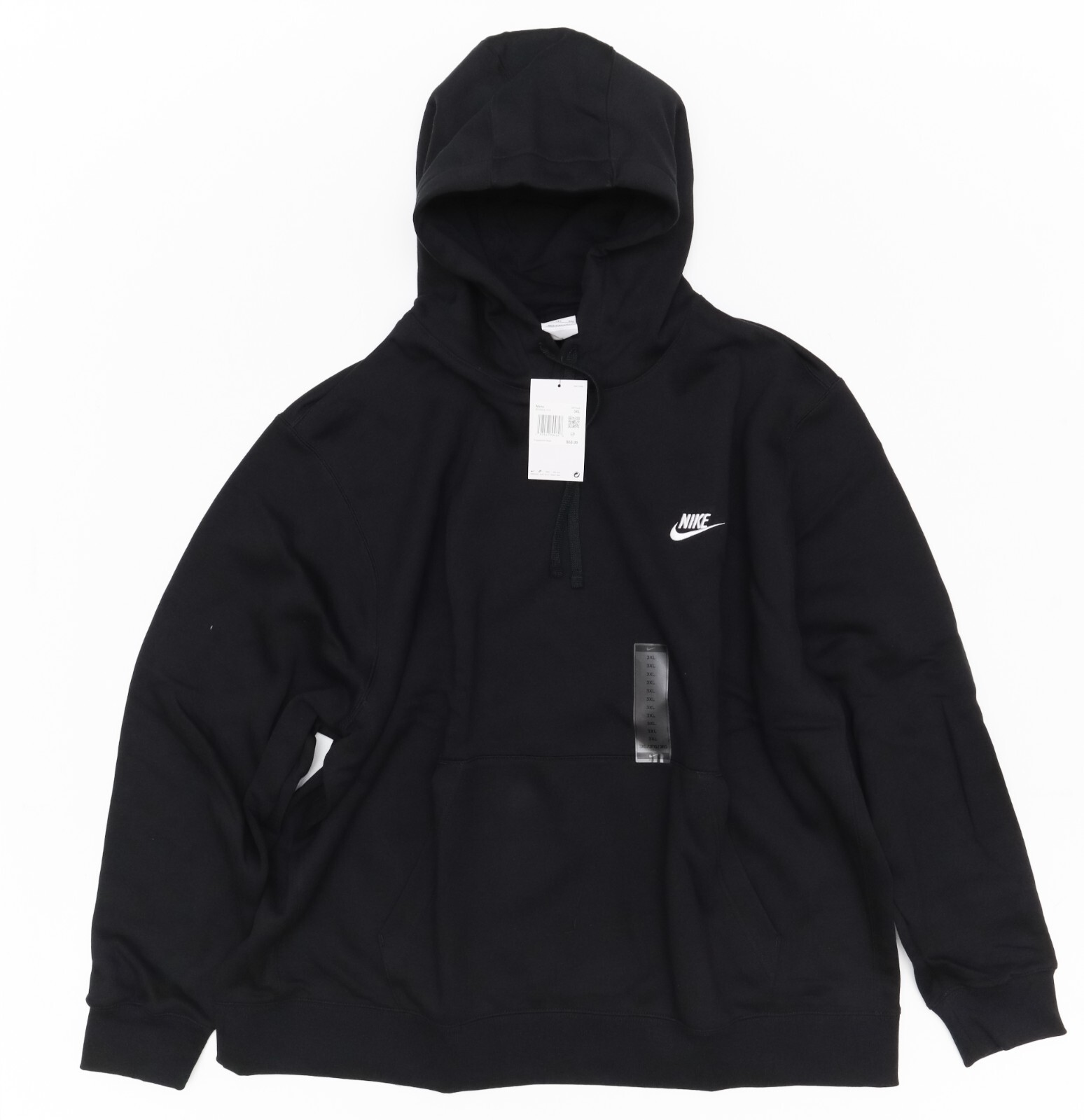 Nike Black 3XL Sportswear Club Fleece Pullover Hoodie BV2654-010 – CDE