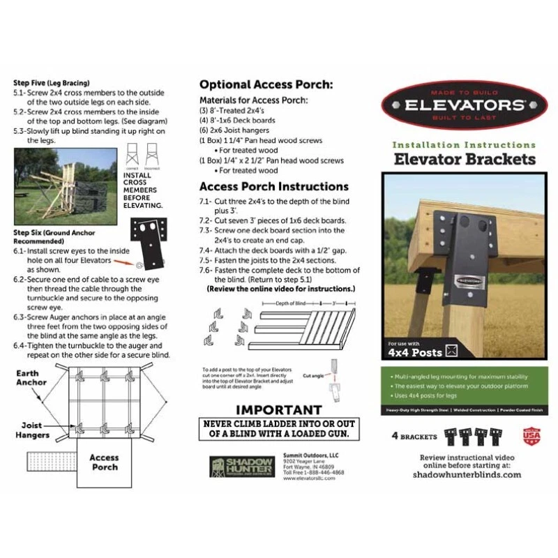 Shadow Hunter 4x4 Double 8s Platform Elevators - 4 Pack - Image 2 of 3