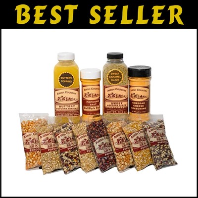 Delicious Gluten-Free Popcorn Gift Set with Buttery Topping & Caramel Glaze