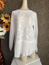 💥DOE & RAE💥White Long Sleeved Top NWT | LARGE |