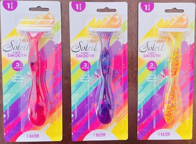 BIC Soleil Simply Smooth Women's Disposable Razors, 3 Count, 3 Colors!