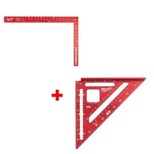 Milwaukee MLSQ024 16" x 24" Framing Square w/  MLSQ070 7" Rafter Square